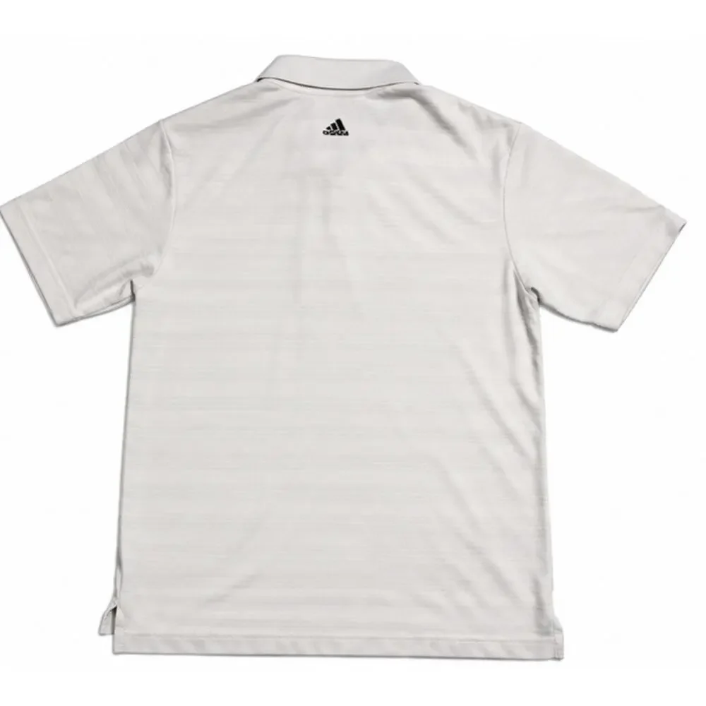 Adidas Golf Men’s Small Polo Shirt White Striped Performance Short Sleeve